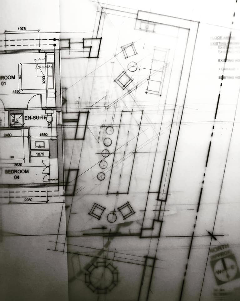 House Extension Design Development | Floor Plan | Sketch Design | Hand Drawing 001 | Eoin O'Keeffe Architects