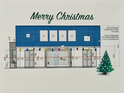 Elevation Drawing Xmas Card 2023-02